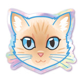 Flame Point Kitty - Holographic Cat Sticker