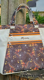 Large Apothecary Tote with Crossbody Strap - Monarch Butterflies