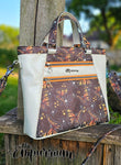 Large Apothecary Tote with Crossbody Strap - Monarch Butterflies