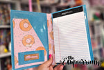 Donut Cats with Blue Glitter - Notepad Cover