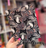 Meowshrooms with Black Glitter - Notepad Cover