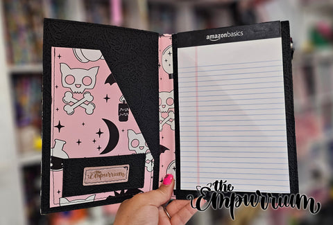 Spooky Items with Black Lace - Notepad Cover