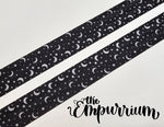 Moon and Stars - Black and White - 1.5" Wide Webbing