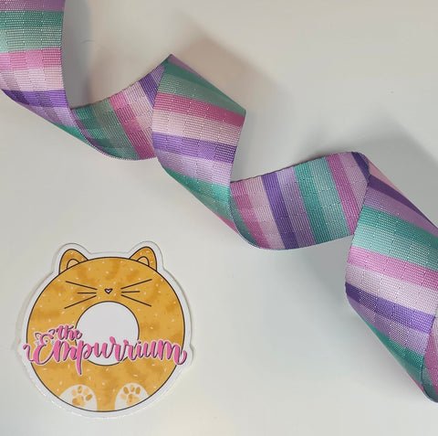 Purple Pastel Stripes - 1.5" Wide Webbing