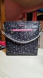 Harmonica Handbag - Grey Cat Leopard