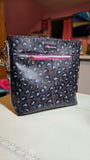 Harmonica Handbag - Grey Cat Leopard
