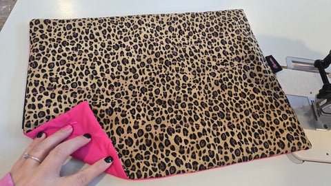 Refillable Catnip Mat - Leopard Print with Hot Pink Back