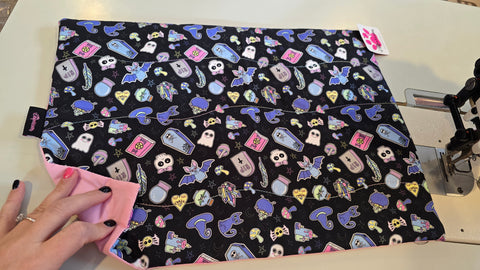 Refillable Catnip Mat - Witchy Items with Pastel Pink Back