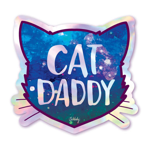 Cat Daddy - Holographic Cat Sticker