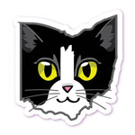 Ohio Cat Sticker - Tuxedo