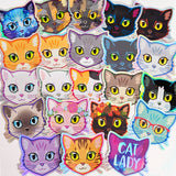 Black Cat - Yellow Eyes - Holographic Cat Sticker