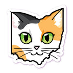 Ohio Cat Sticker - Calico