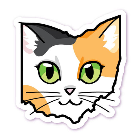 Ohio Cat Sticker - Calico