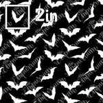 Black and White Bats - Cotton Woven by the HALF Yard