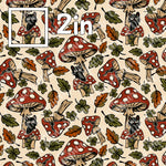 Fall Shroom Cat - Smooth Vinyl Roll