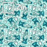 Lava Lamp Cat - Cotton Woven by the HALF Yard