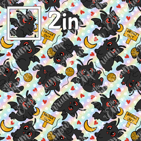 Moth Cat - Smooth Vinyl Roll