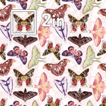 Moth Identification Pink - Cotton Woven by the HALF Yard