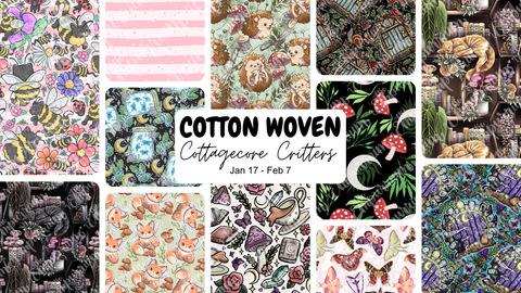 Cottagecore Critters Round - PREORDER - Cotton Woven