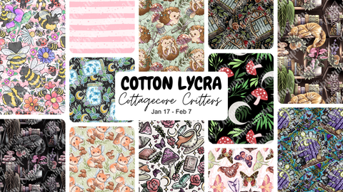 Cottagecore Critters Round - PREORDER - Cotton Lycra