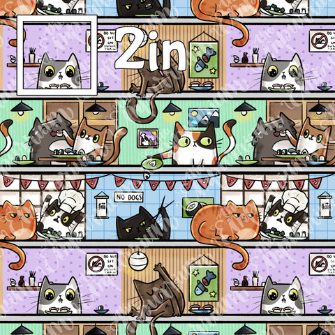 Sushi Cats - Cotton Woven by the HALF Yard
