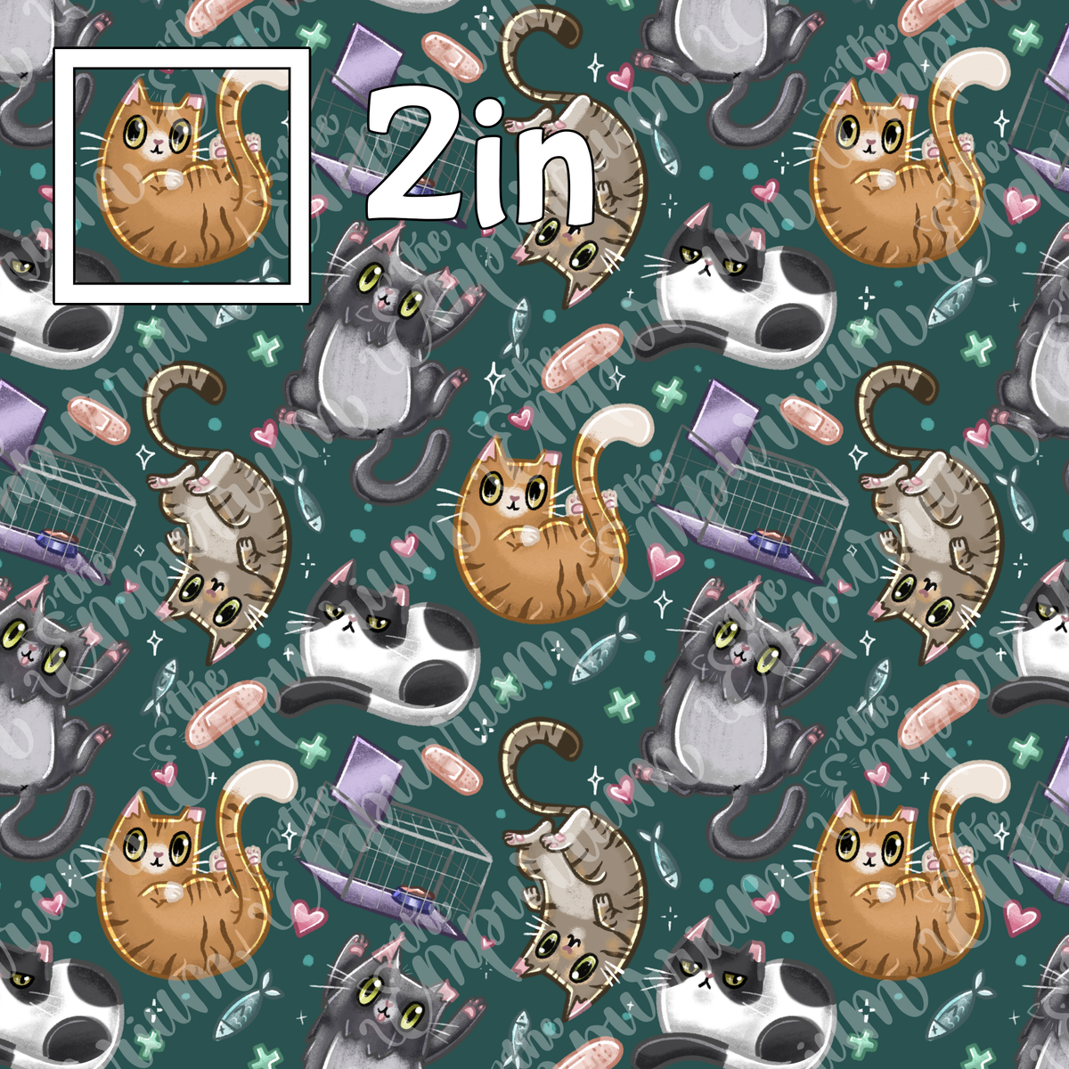 TNR Cuties Teal - Smooth Vinyl Roll – TheEmpurrium