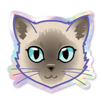 Color Point Kitty - Holographic Cat Sticker