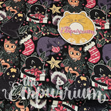 Hexmas Cats - Cotton Woven by the HALF Yard