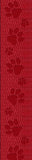 Red - Debossed Paw Print Webbing - 1.5" Wide Webbing