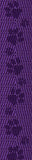 Purple - Debossed Paw Print Webbing - 1.5" Wide Webbing by the yard