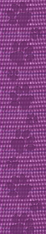 Purple - Debossed Paw Print Webbing - 1" Wide Webbing