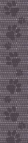 Grey - Debossed Paw Print Webbing - 1" Wide Webbing