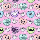 Spooky Sweethearts - Cotton Woven by the HALF Yard