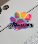Holographic The Empurrium Pawprint Logo Sticker