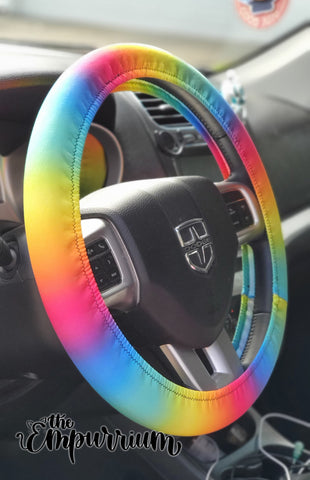 Steering Wheel Cover - Rainbow Ombre