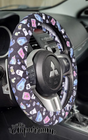 Steering Wheel Cover - Witchy Things Black