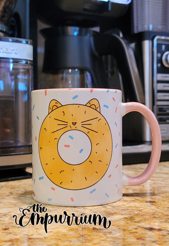 Donut Cat 11oz Mug - Orange v2