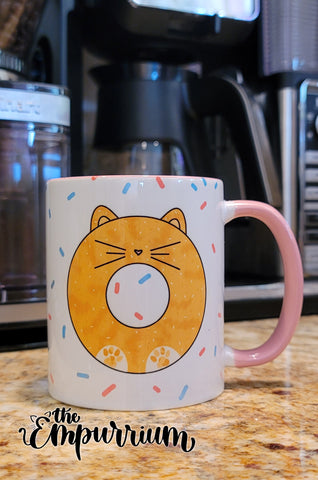 Donut Cat 11oz Mug - Orange Tabby