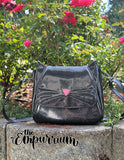 Black Glitter Cat Handbag