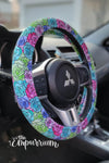 Steering Wheel Cover - Stained Glass Roses