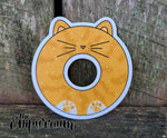 Donut Cat Vinyl Sticker - Orange Tabby