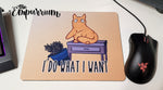 Ombre Orange Naughty Cat - Mouse Pad