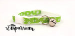Holiday Cat Collar - Snowflakes - Light Green