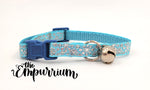 Holiday Cat Collar - Snowflakes - Light Blue