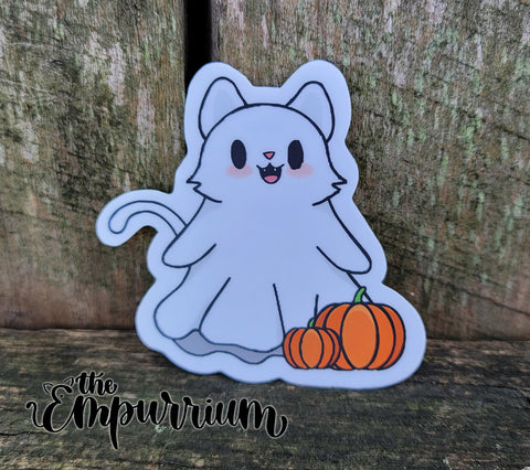Ghost Kitty Vinyl Sticker