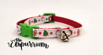 Holiday Cat Collar - Christmas Friends - Red/Green