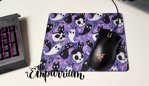 Demon Kitties, Ghosts and Skulls - Mouse Pad